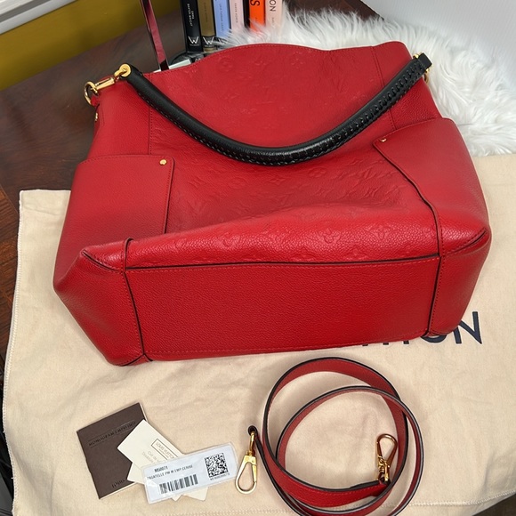 Louis Vuitton Monogram Bagatelle Cherry PM Empreinte Cerise M50071 EUC W/Strap - Picture 6 of 17